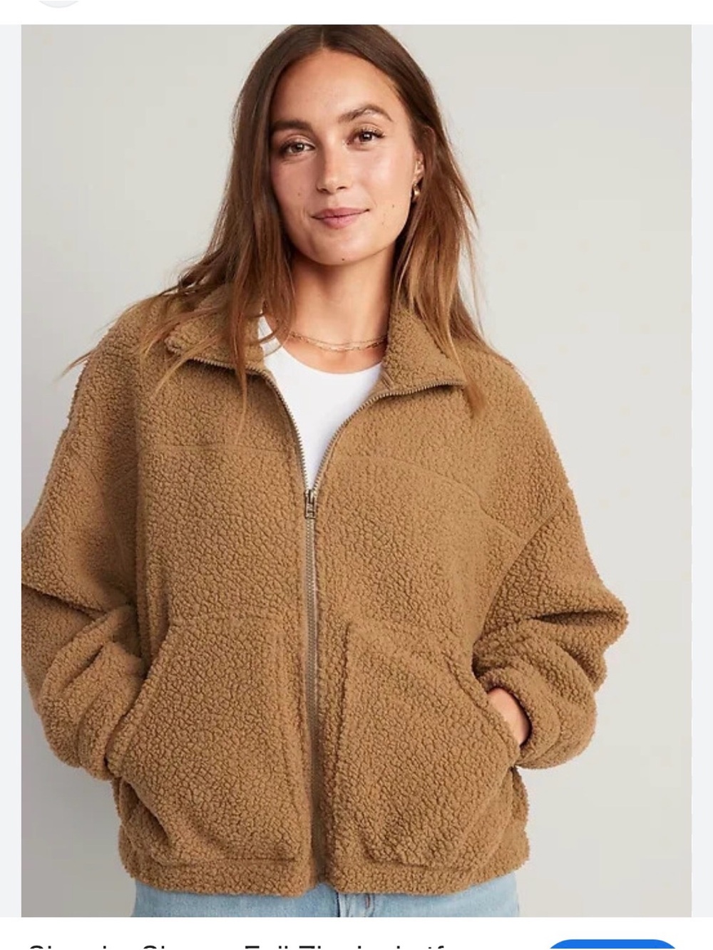 Old Navy Brown Sherpa Fleece Jacket